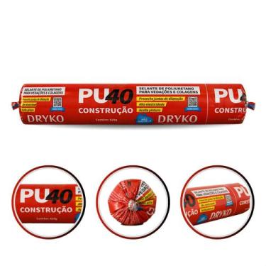 Imagem de Selante Pu 40 Branco 820g Sachê Dryko Calafetação Poliuretano Vedação 