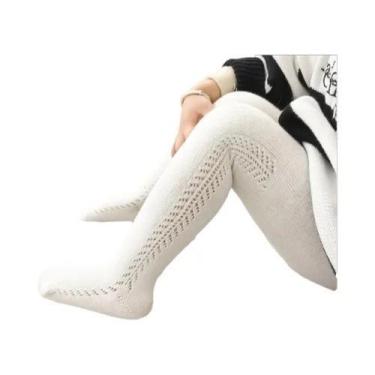 Imagem de Meias Calças De Verão Para Meninas Em Malha Canellada 0-8 Anos Legging