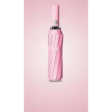 Imagem de Guarda-chuva automático reforçado rosa - Congratulations Store
