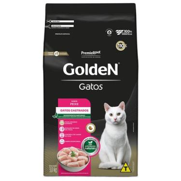 Imagem de Ração Seca GoldeN Peixe para Gatos Castrados 3Kg