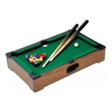 Imagem de Mesa de Bilhar Sinuca Portátil Completa em Madeira Premium Verde - FUN