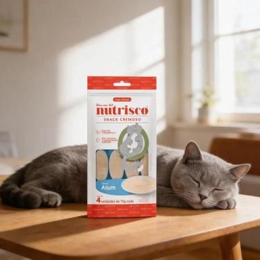 Imagem de Snack cremoso gatos nutrisco atum