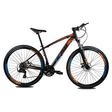 Imagem de Bicicleta Aro 29 KSW XLT Color 24v 7.0 Freio Hidraulico Câmbios Shimano Altus Cubo K7 Suspensão C/Trava - Laranja/Azul 19