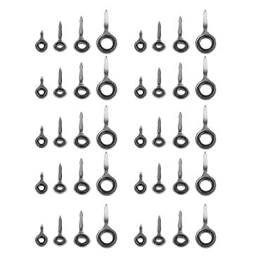 Imagem de Tongina Kit de reparo de vara de pesca com 40 peças, linha de guias de vara de pesca, 7 tamanhos para rate, vara de rocha