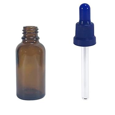 Imagem de Frasco de Vidro Âmbar 30ml conta gotas (20 Peças) Cor:Azul Escuro
