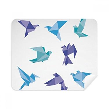 Imagem de Pano de limpeza colorido Origa padrão pombo limpador de tela 2 peças tecido de camurça