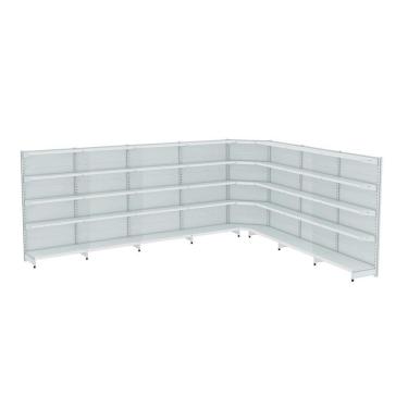 Imagem de Gondola Parede 170 Amapa Flex Kit 7 Metros 1 Canto Branco SP