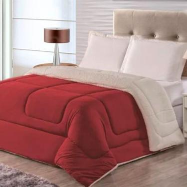 Imagem de Kit Coberdrom Felpudo Casal + 2 Porta Travesseiros Dupla Face 2 x 2,2 Metros Casa Dona