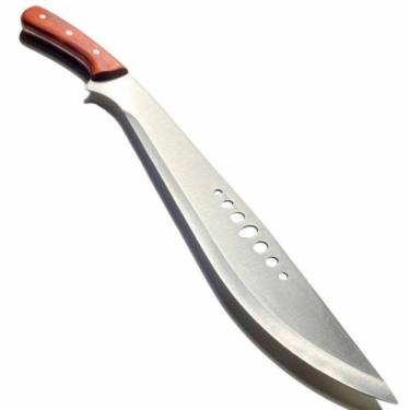 Imagem de Facão Rambo Tatico Militar Aço Afiado 51cm cabo madeira