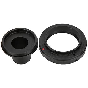 Imagem de Anel adaptador de microscópio, anel adaptador de montagem em T para microscópio de 23,2 mm de liga de alumínio para OM, montagem de câmera