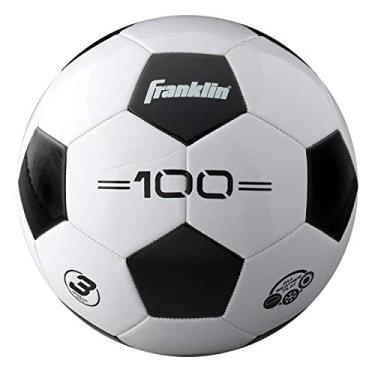 Imagem de Franklin Sports Bolas de futebol - Tamanho 3 F-100 - Bola de futebol juvenil, branca/preta