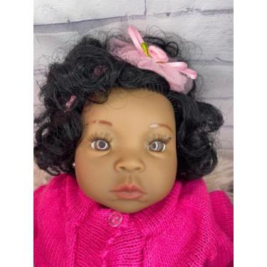Imagem de Bebe Reborn Menina Negra Enxoxal Premium + 20 Acessorios Exatamente Ig