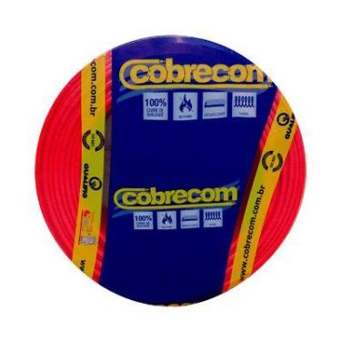 Imagem de Cabo Flexível Cobrecom 1.5mm² Vermelho 450/750V Rolo C/100 Metros