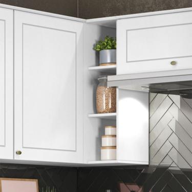 Imagem de Armário Aéreo de Canto Nova York 1 Porta Branco