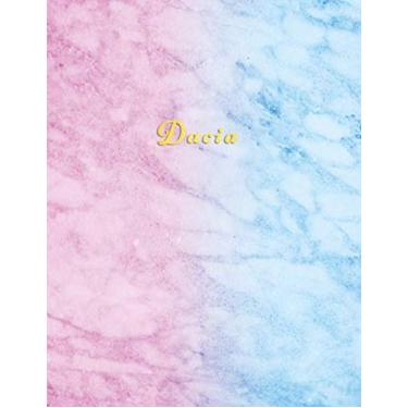 Imagem de Dacia: Personalized college ruled journal for girls | Standard lined size | Named composition exercise note book for school students