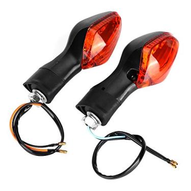 Imagem de Akozon Luz de seta de seta 1 par acessórios modificados para motocicleta lâmpada indicador de seta para CRF250L CB400 SUPER CB600F Hornet CB900F Horent RVT1000R RC51 (preto amarelo)