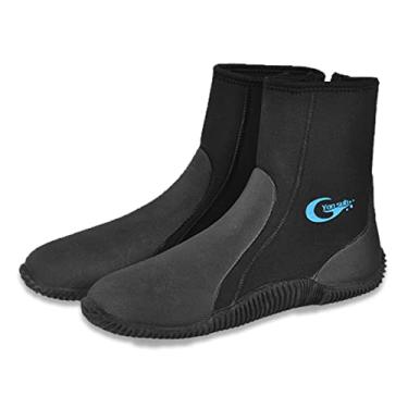 Imagem de Tingpai Botas de mergulho de prene de 5 mm der pantes pa adultos pa mergulho com snorkel e canyoning