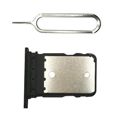 Imagem de FainWan Bandeja de cartão SIM + suporte de bandeja de cartão micro SD peças de reposição para Pixel 6 Pro G8VOU 6,7" Os modelos (preto)