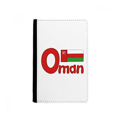 Imagem de Porta-passaporte com bandeira nacional de Omã padrão vermelho verde Notecase Burse carteira capa porta-cartão, Multicolor