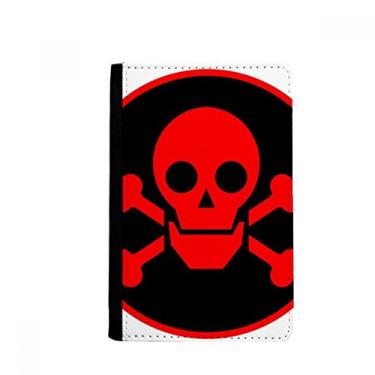 Imagem de Porta-passaporte com símbolo de radiação tóxica química perigosa vermelha notecase burse capa carteira porta-cartão, Multicolor
