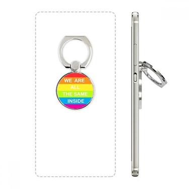 Imagem de Suporte de anel de telefone Rainbow Gay Lésbica Transgênero Bissexuais Suporte de laço ajustável