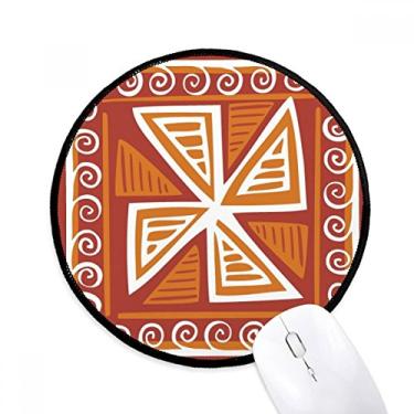 Imagem de Brown Windmill Totems México Civilização Antiga Mouse Pad Desktop Office Tapete Redondo para Computador
