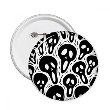 Imagem de Broche redondo de Halloween de desenho animado l para decoração de 5 peças