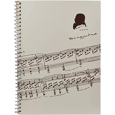 Imagem de Caderno de Partitura em Branco 50 Páginas Caderno Espiral Caderno de Música, Caderno para Piano Note Book Acessórios