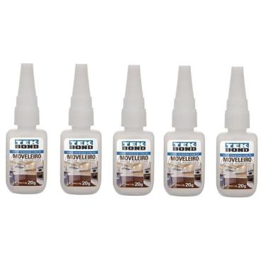 Imagem de 05 Un Cola Adesivo Instantânea Tek Bond Moveleira 793 20Gr