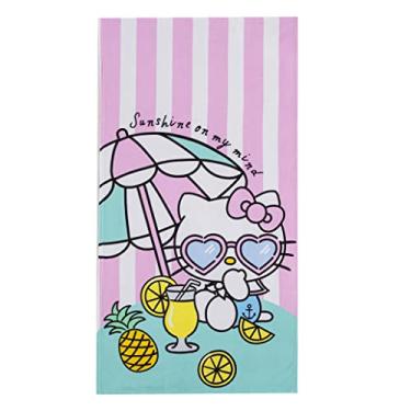 Imagem de Northwest Toalha de praia, algodão, 76 cm x 152 cm, Hello Kitty Umbrella Drink