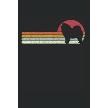 Imagem de Chow Chow Silhouette Sonnenuntergang für Hundebesitzer: DIN A5 Liniert 120 Seiten / 60 Blätter Notizbuch Notizheft Notiz-Block Lustige Chow-Chow Hunde Motive für Hundeliebhaber