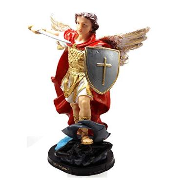 Imagem de Anjo São Miguel Arcanjo Santo Imagem 30 Cm Escultura Resina Lindo Acabamento