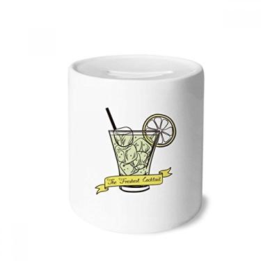 Imagem de DIYthinker Porta-moedas de cerâmica para sucos de gelo de limão Tubularis caixa para dinheiro porta-moedas presente