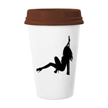 Imagem de Caneca de dança cachimbo performance dançarina copo de cerâmica copo de café bebendo vidro