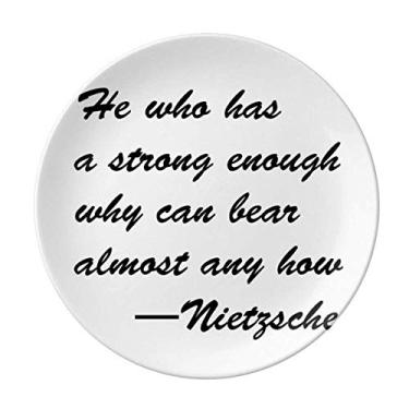 Imagem de Motivation Life Answer Prato decorativo de porcelana Salver Prato de jantar