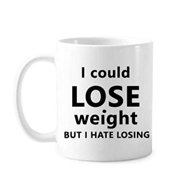 Imagem de Caneca preta inglesa com citação perdida peso cerâmica café porcelana louça