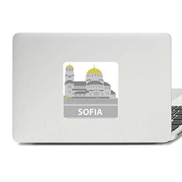 Imagem de Adesivo de vinil com estampa de marco cinza Sofia Bulgaria para laptop Decoração de PC
