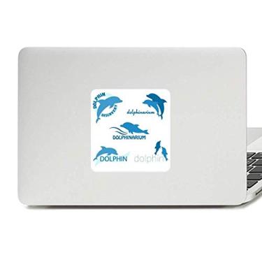 Imagem de Adesivo de vinil de golfinho oceano azul biologia paster laptop decoração PC