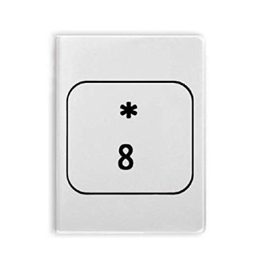 Imagem de Caderno com estampa de teclado 8 Art Deco, moderno, capa de chiclete, diário, capa macia