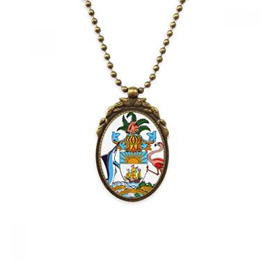 Imagem de DIYthinker Nassau Bahamas Nacional Emblema Antigo Colar Pingente Pingente Pingente Pingente de Contas