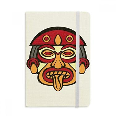 Imagem de Caderno de rosto de totem com desenho de arte abstrata indiana, capa dura oficial, diário clássico