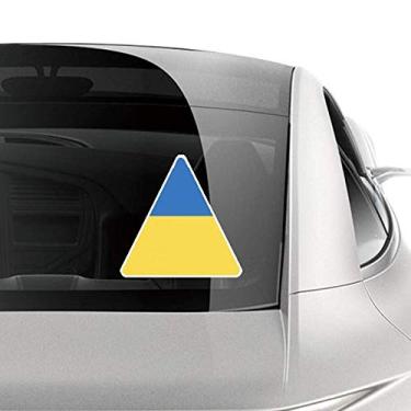 Imagem de DIYthinker Adesivo de carro com a bandeira nacional da Ucrânia para motocicleta e bicicleta