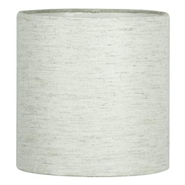 Imagem de Cúpula Cilindrica de Abajur Tecido Linho Claro 15x16cm