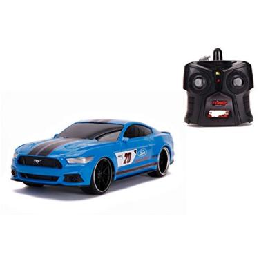 Imagem de Jada Toys Bigtime Muscle 1:16 2015 Carro De Controle Remoto Ford Mustang Gt Rc 2.4 Ghz, Brinquedos Para Crianças E Adultos, Azul