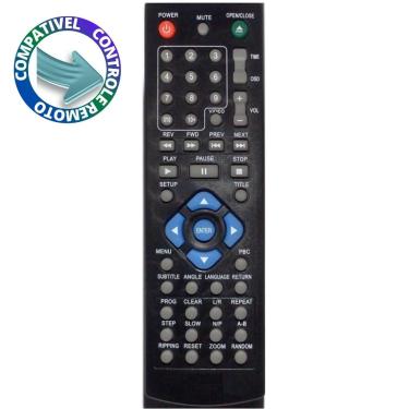 Imagem de Controle Compatível DVD TecToy DVTF250 SC8071 026-8071 C01278