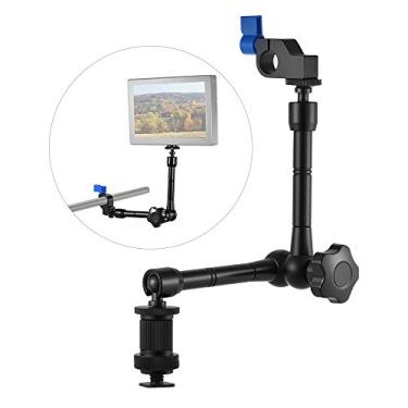 Imagem de Domary Braço de fricção articulável ajustável com suporte de braçadeira de haste de 15 mm para monitor de campo LED Light Flash Microfone Camera Cage Rig