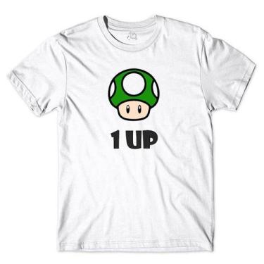 Imagem de Camiseta Super Mario Bros Cogumelo Verde 1 Up Vida Extra - Sublime Pre