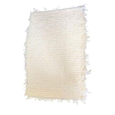 Imagem de Kit 2un Tapete Felpudo Boho Cru Artesanal 60cm Passadeira