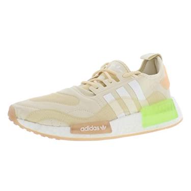 Imagem de adidas Originals T nis feminino NMD_R1, Branco maravilha/branco nuvem/verde sinal, 8.5