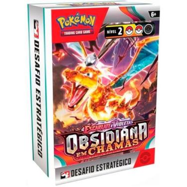 Imagem de Desafio Estratégico Pre Release Pokémon Escarlate e Violeta Obsidiana em Chamas Copag Cards Cartas Boosters em português